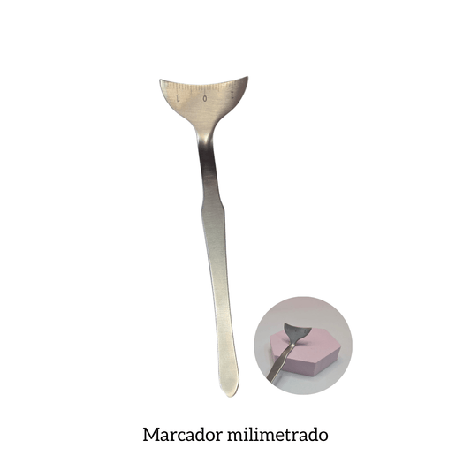Marcador aço inox milimetrado