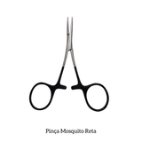 Pinça Mosquito reta acabamento preto