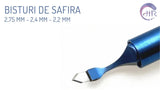 Bisturi de Safira Spear, 60°, 2.75mm, angled