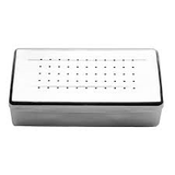 Caixa em aço inox perfurada 20x10x05 com três mantas de silicone