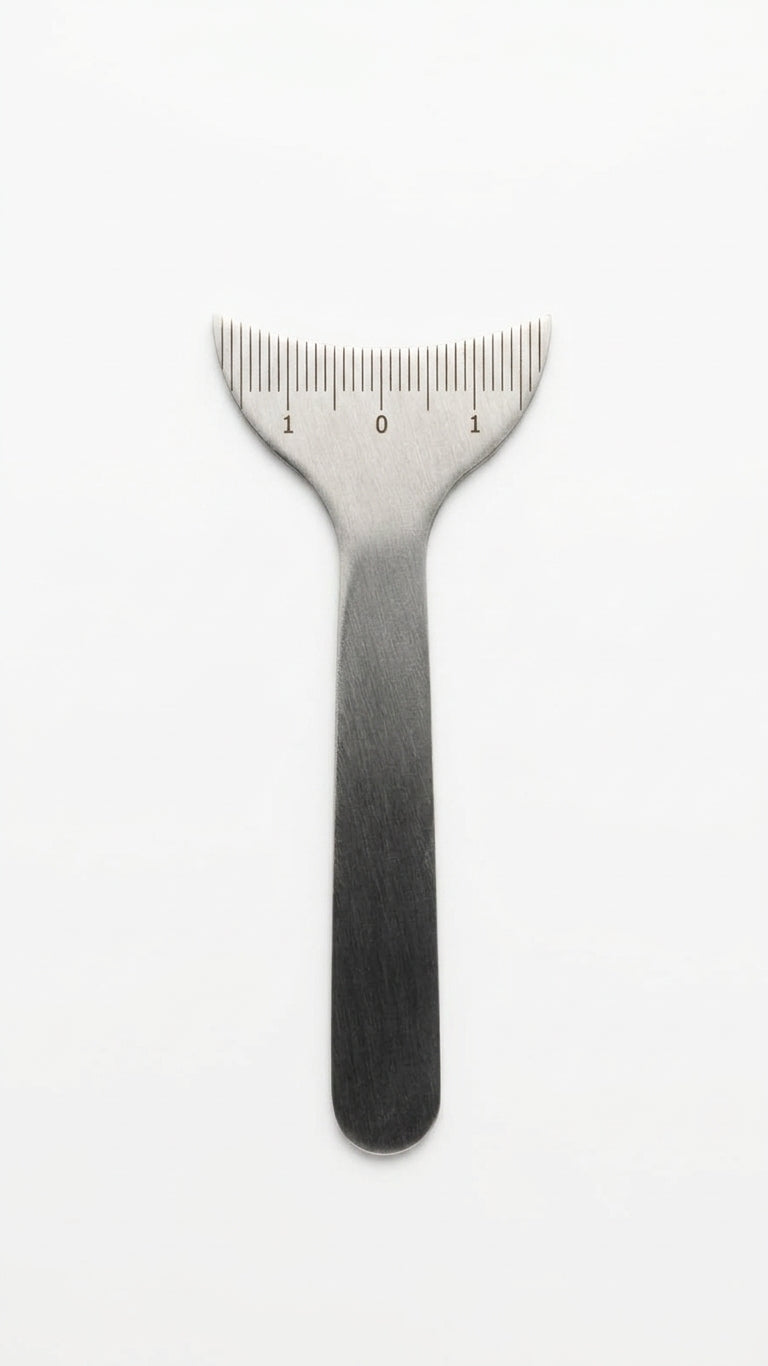 Marcador milimetrado  para pálpebras de aço inox