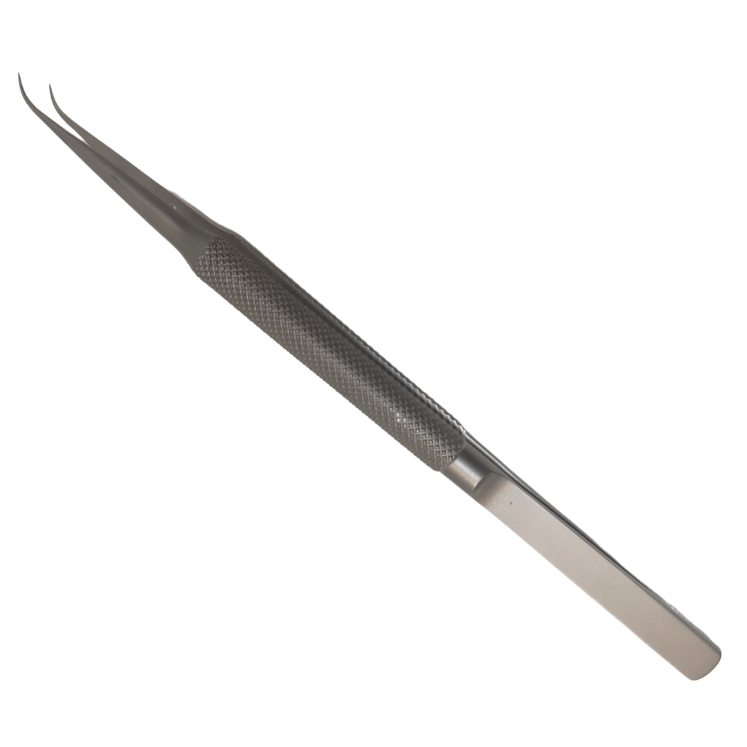 Pinça para microcirurgia curva 14 cm